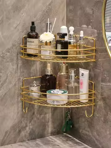 Étagère angle deux niveaux soins cosmétiques